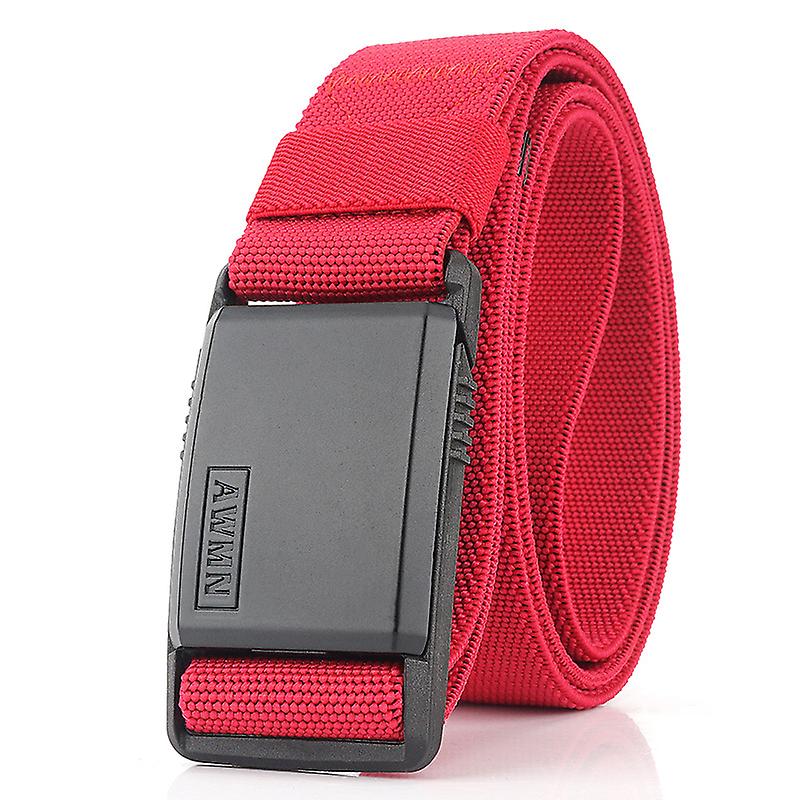 Canvas Web Belt Solid Black Adjustable Mens Webbing Belts