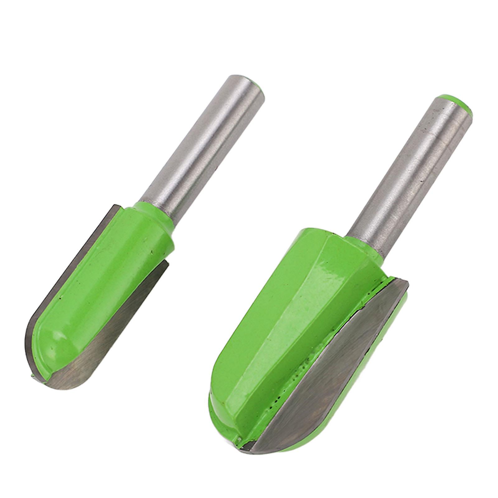 2Pcs Core Box Bit 8in Shank Dish Carving Bowl Tray Pattern Template Router for Woodworkers Bright Green