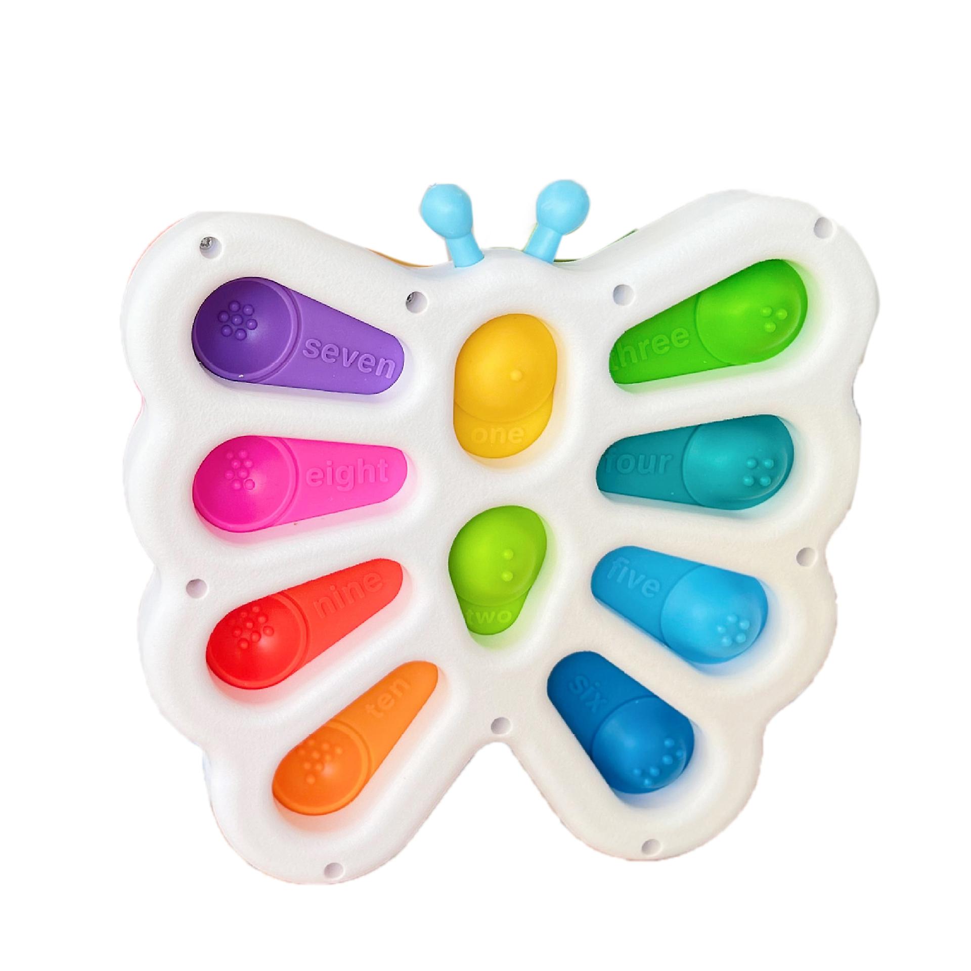 Sensory Flipping Board Toy with Colorful Butterflies for Early Learning
