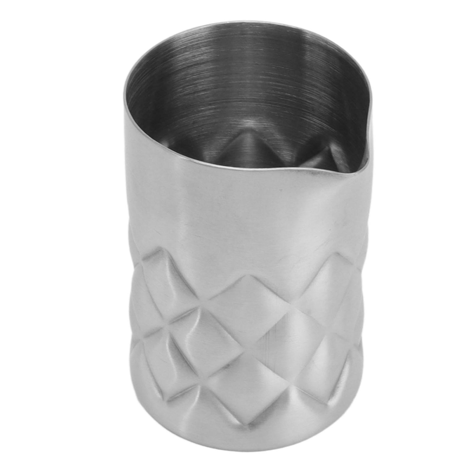 Stainless Steel Grid Cocktail Mixing Glass - 304 Stainless Steel Outer Scale Bar Mixing Pitcher for Exquisite Cocktails, for Parties and Picnics
