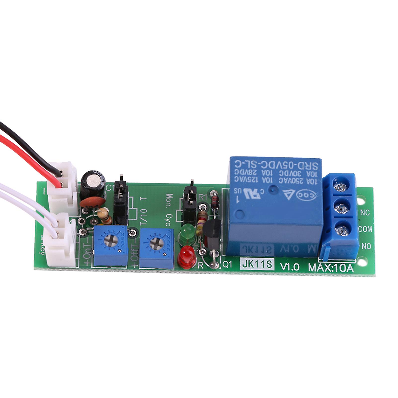 Adjustable Cycle Delay On/Off Relay Module (DC5V, 0-24h)