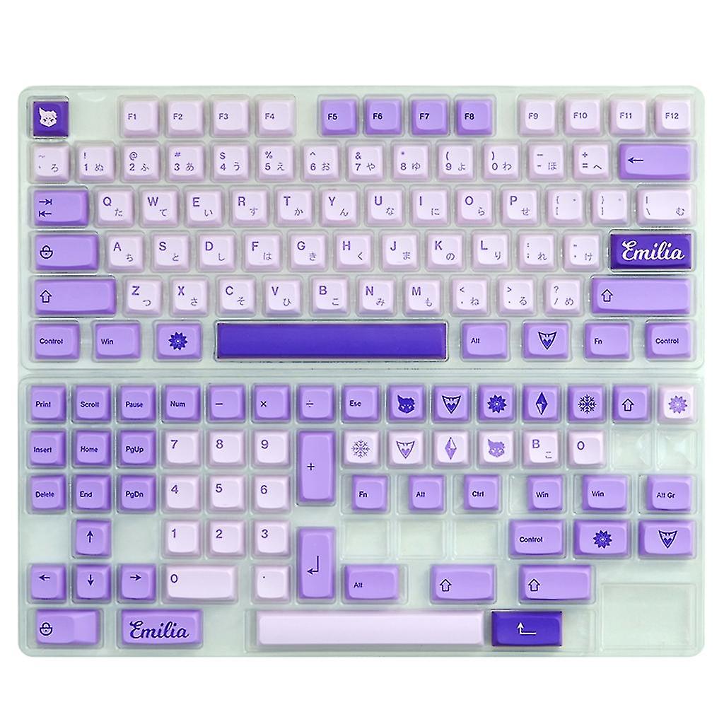 Novelty Dye Sub Keycaps Pbt Purple Keycap For 134 Keys Xda Profile Mechanical