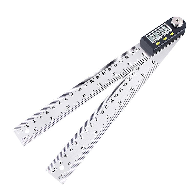200 mm digital quantifier in stainless steel with zero adjustment and lock function, LCD display, 360° measuring angle