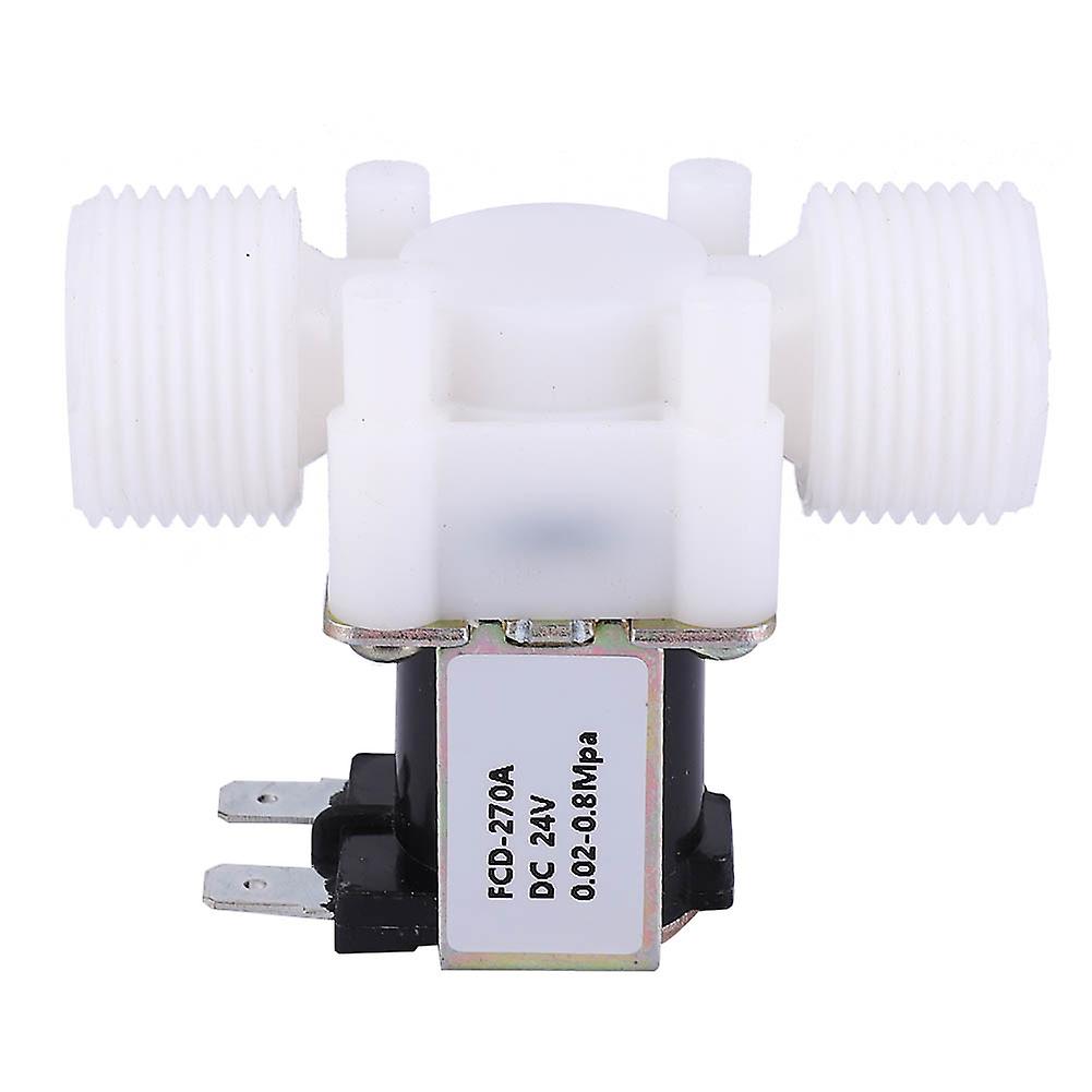 G3/4 NC Plastic Electric Sole Valve, Normally Closed Water Inlet Valve, DC24V