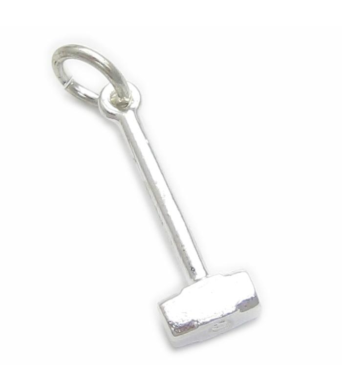 Sledge Hammer Sterling Silver Charm .925 X 1 Mallets Hammers Charms