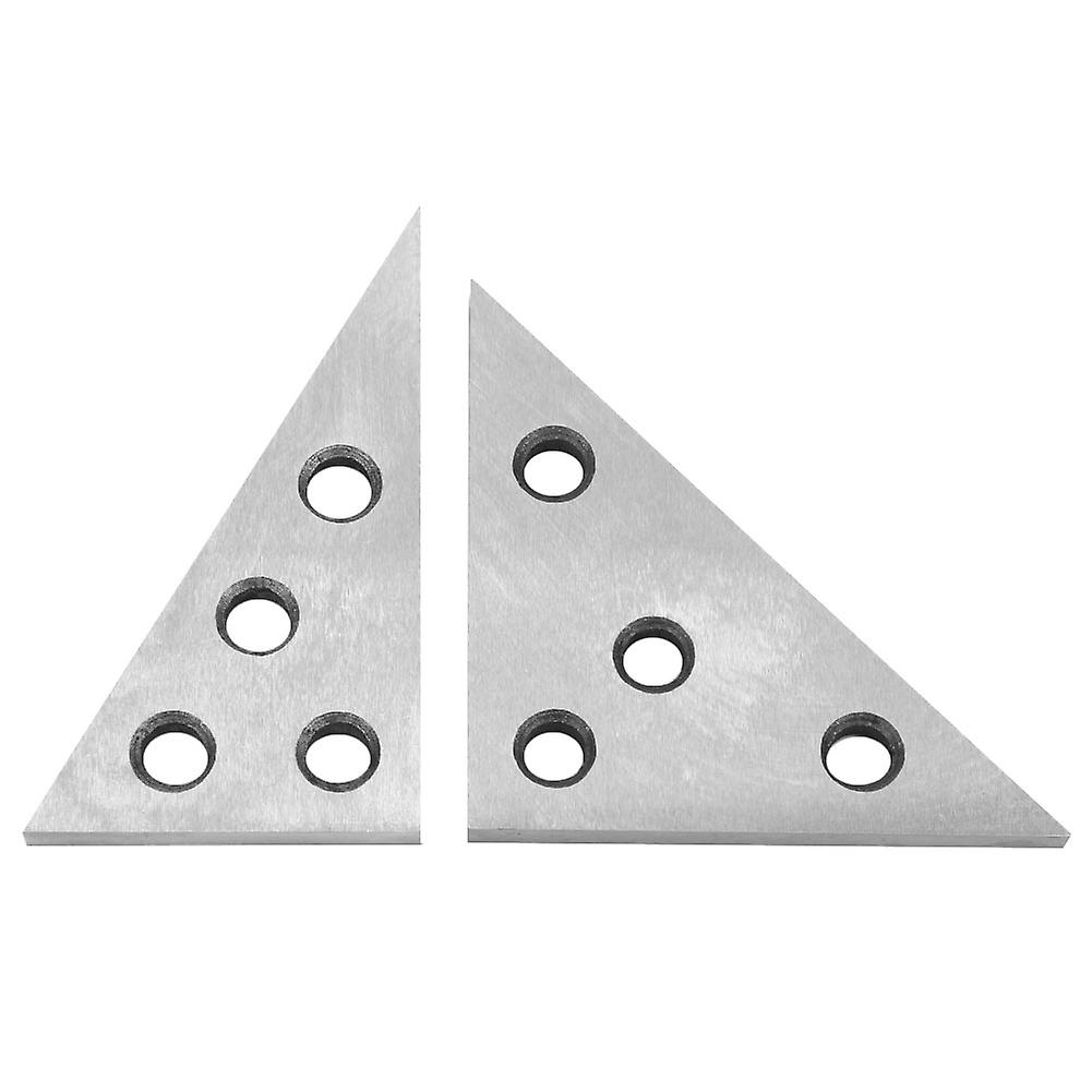 2pcs Steel Angle Block Set 30-60-90° & 45-45-90° Precision Tool