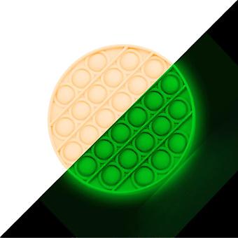Stuff Certified® Luminous Pop It - Glow in the Dark Fidget Anti Stress Toy Bubble Toy Silicone Round Orange