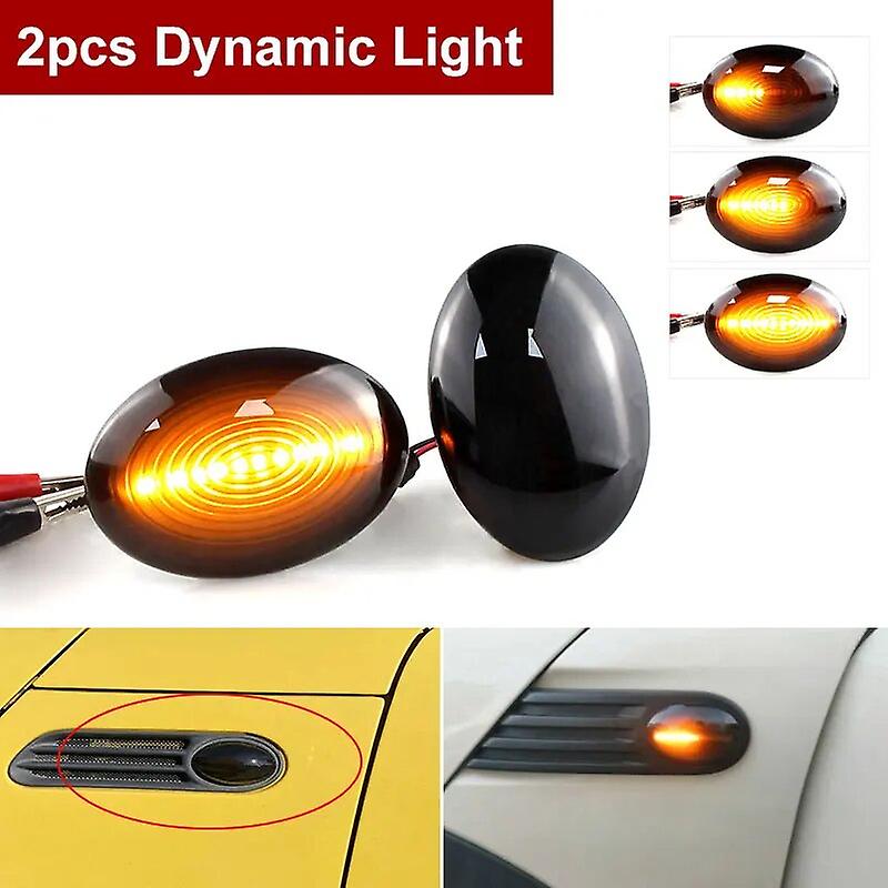 2pcs Smoke Dynamic Flowing Led Side Marker Signal Light No Error For Bmw Mini Cooper R56 R57 R58 R59 Cl-r56-lsm-sm