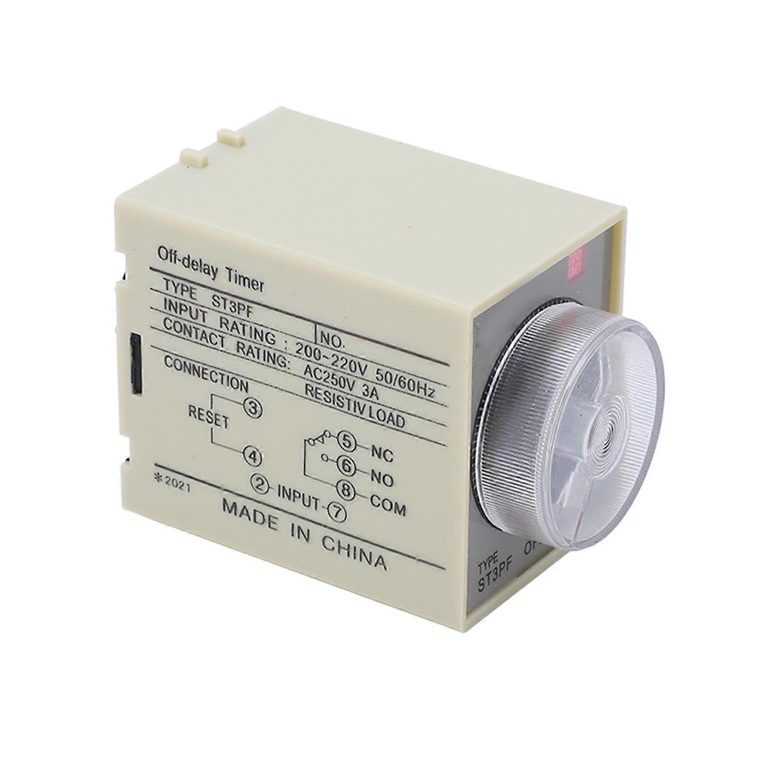 BERM Power Off Delay Relay Knob Control Timing Timer High Accuracy AC200?220V ST3PF 6Min