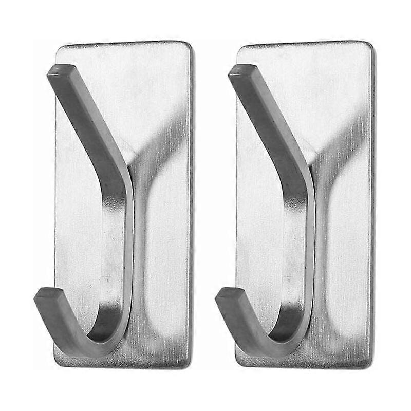 2pcs Self Adhesive Towel Hooks Wall Hooks Hooks Rectangular Hooks Adhesive Hooks Clothes Hooks Robe Hooks No Drilling for Kitchen