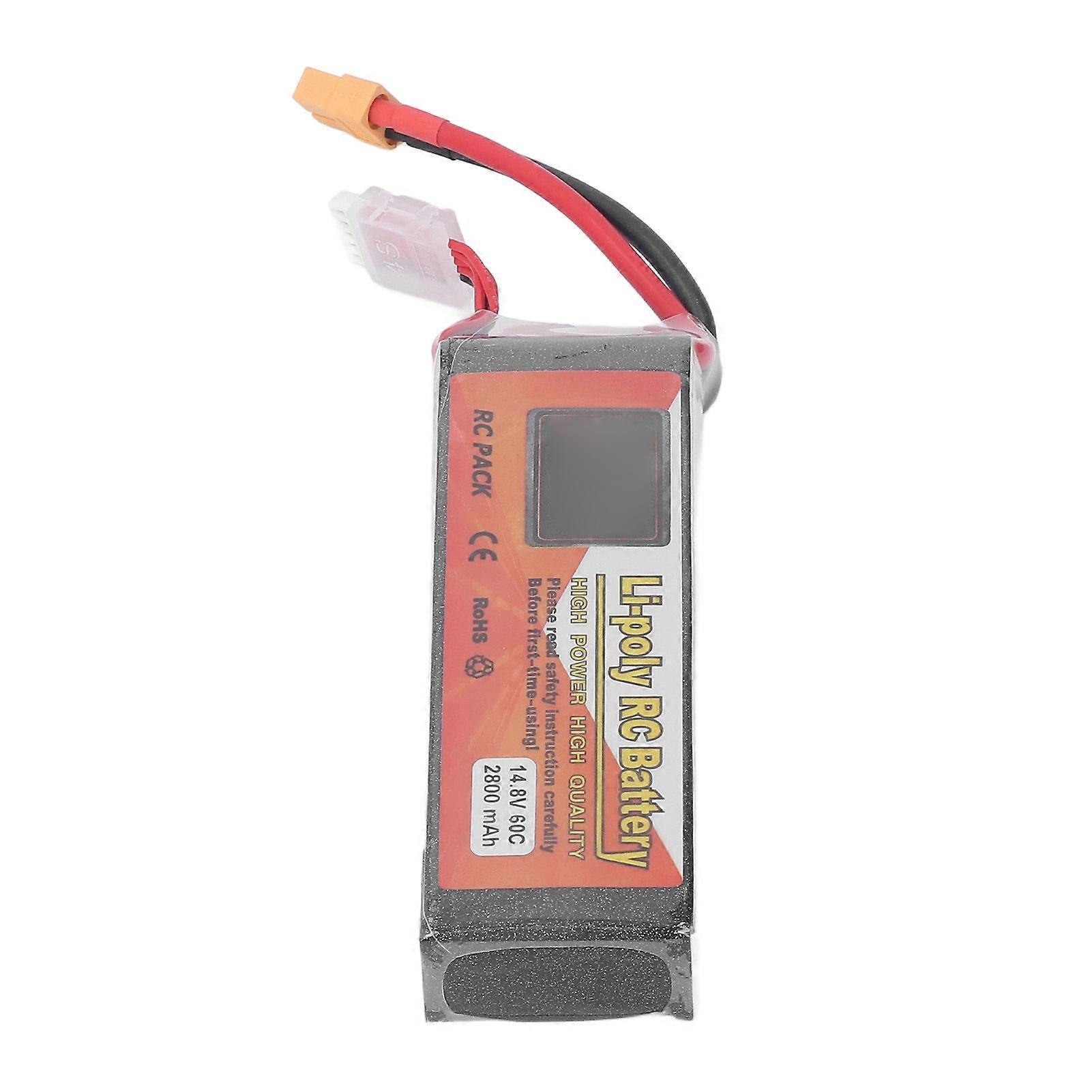 Rc Lipo Battery 14.8v 60c Discharge Rate 4s Xt60 Plug Connector 2800mah Power For Remote Control Vehicles