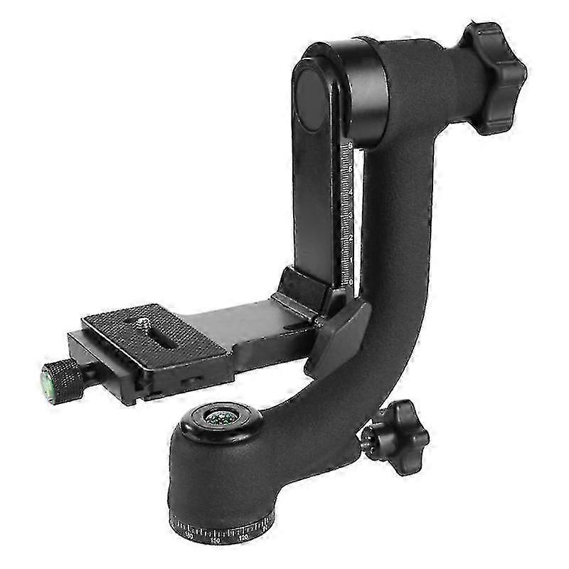 Professional Gimbal Dslr Tripod Head With Unc 1/4 Arca-swiss Quick-release Plate