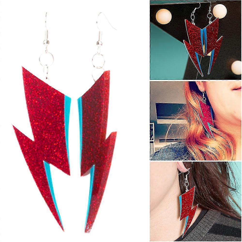 earrings lightning shaped dangle ear drop
