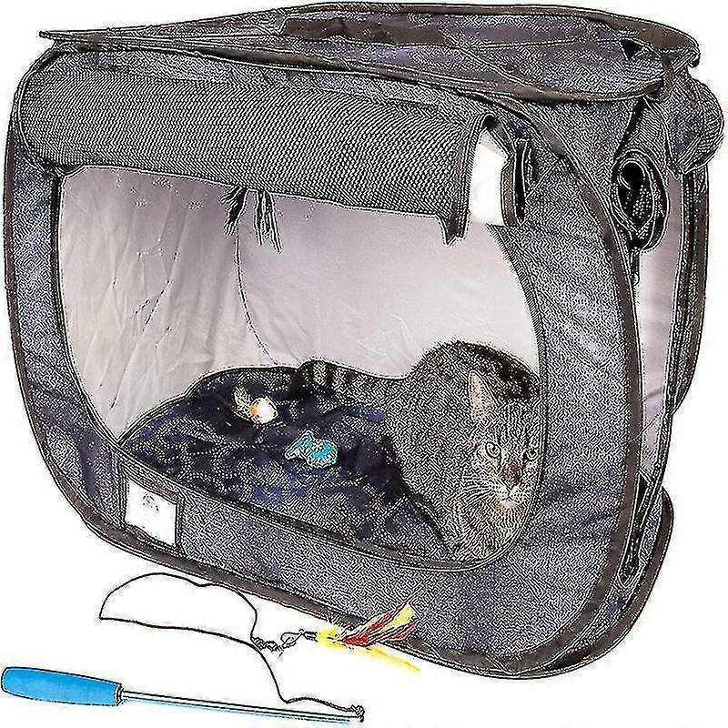 قفص القط الإجهاد السفر القطط وفضلات المحمولة داخلية في الهواء الطلق قفص الأليفة شقة بما في ذلك