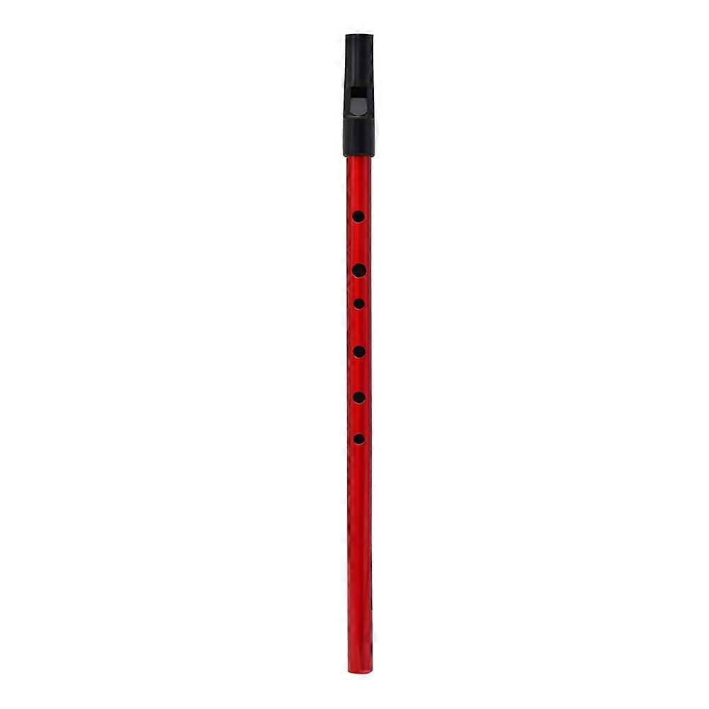 Copper Traditional Irish Whistle Key of D Blowing Instrument with Storage Pouch (Red)