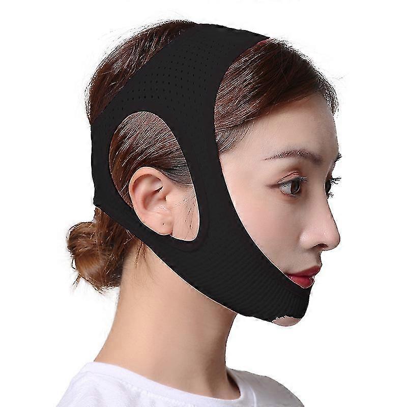 Anti Snoring Chin Straps, Stop Snoring Snore Reduce Adjustable Solution(black Triangular Mesh)