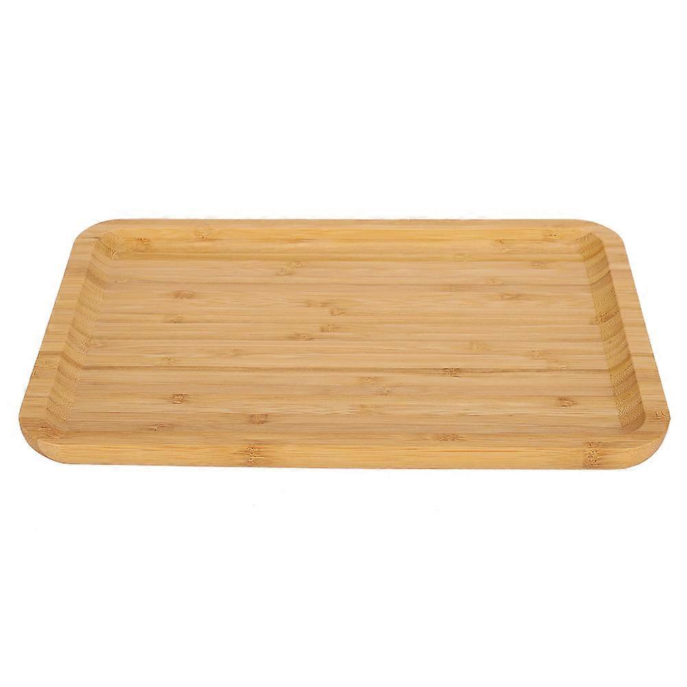 Rectangular Bamboo Serving Tray Food Fruit Cake Storage Plate for Household Kitchen Use