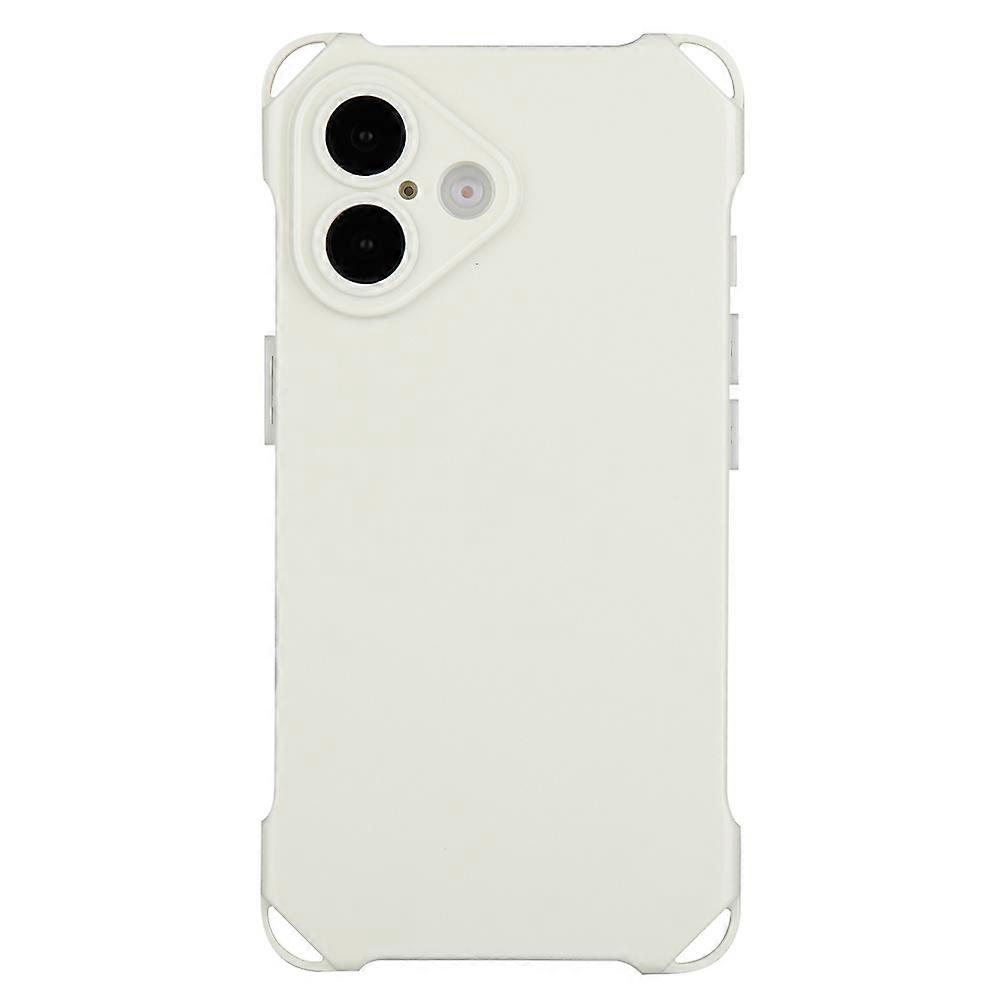 For iPhone 16 TPU Case Four Corner Drop-Proof Back Cover - Beige