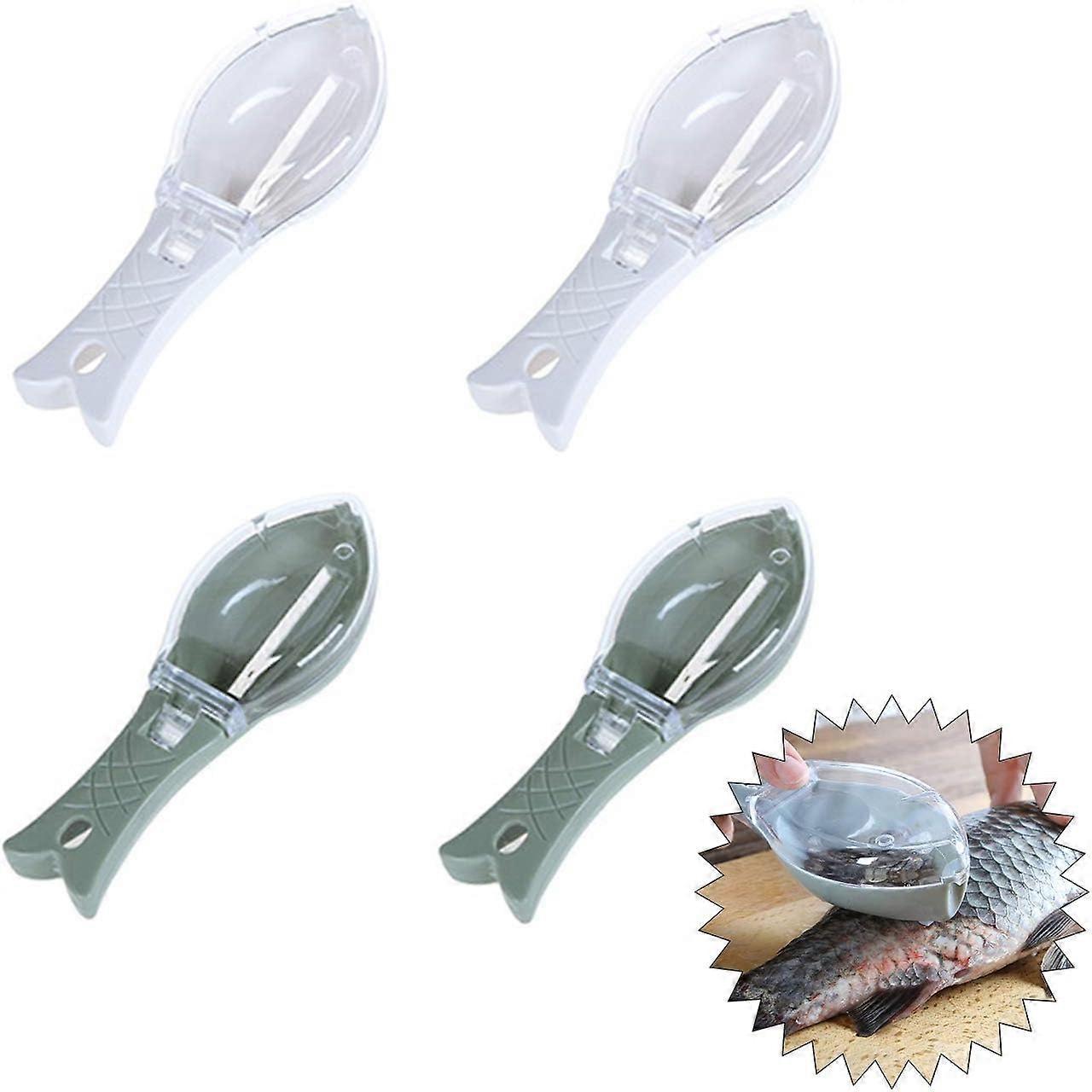4 Pcs Fish Scaler, Fish Scale Scraper, Fish Scraping Scale, Effectively Remove Fish Scales