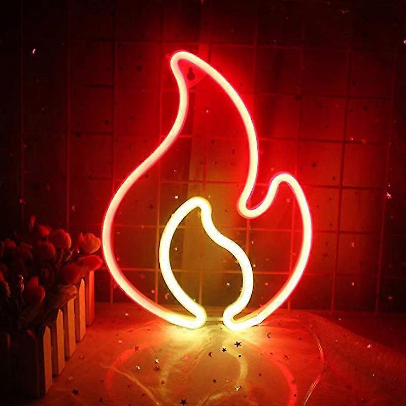 1pc Flame Neon Sign,flame Led Light Sign