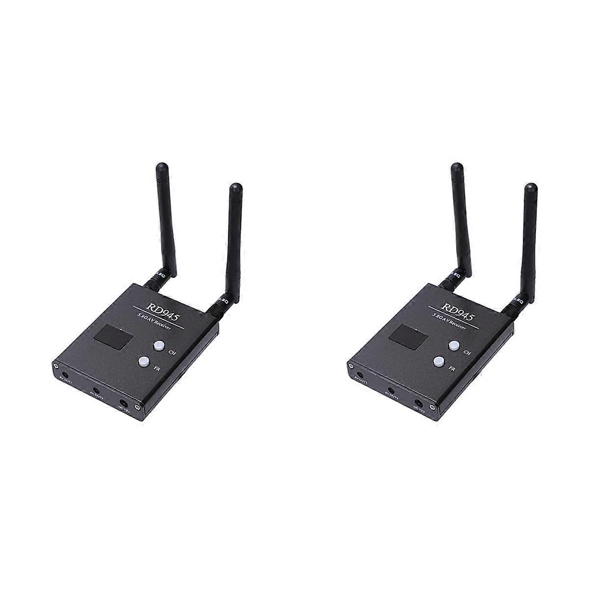 2X FPV 5.8 GHz 48CH RD945 Diversity Receiver with A/V and Power Cables