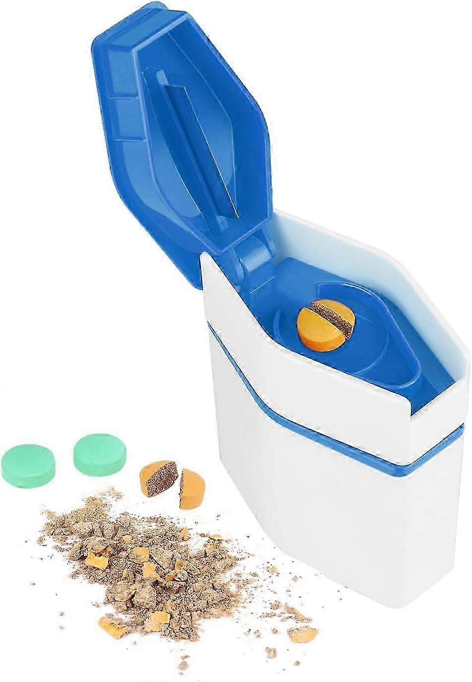 2024,Pill Crusher & Cutter, 3-in-1 Medicine Tablet Grinder Splitter Organizer Mini Pill Chopper