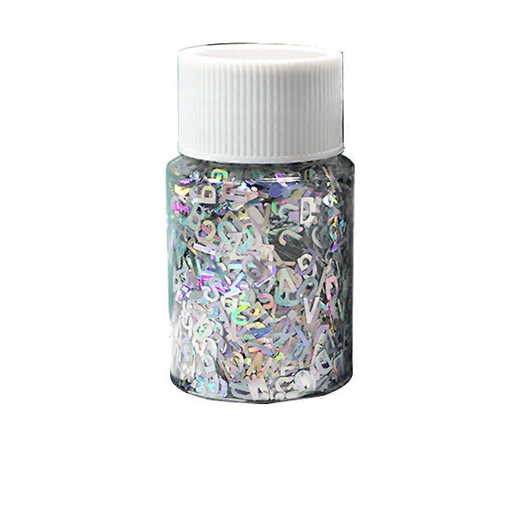 10g Heart Number Letters Sequins DIY Craft Sparkly Flake Nail Art Decals for Nail Art Beginners Practice