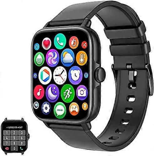 Smart Watch, Fitness Tracker Smartwatch (Answer/Make Call), Health Monitor for Heart Rate, Sports,10 Sport Modes, 26+ Functions 1.7inch Touchscreen Bl