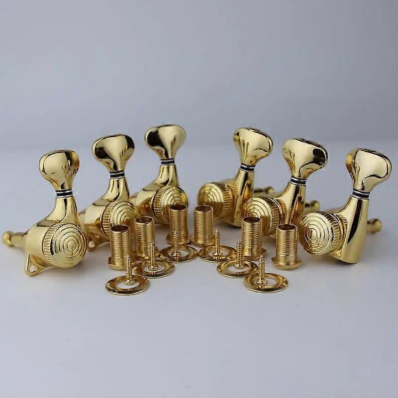 Guld Gitarr Låsning Stämskruvar 1:20 Lock String Tuning Nyckelpinnar Stämskruvar Ersättning för ST TL SG LP Style elgitarrer