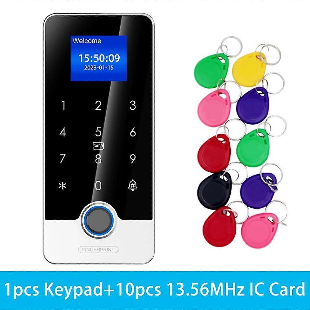 Tuya App Bluetooth Fingerprint Access Controller Standalone Metal 13.56M RFID Keyboard Touch Keypad Waterproof Door Entry Opener
