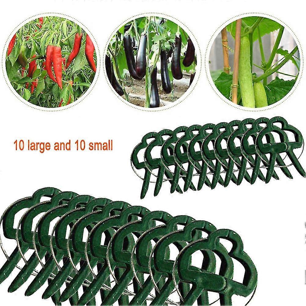 20 Pcs Reusable Garden Plant Fixed Clip Support Fastener Vegetables Flowers Bound Clamp New -T