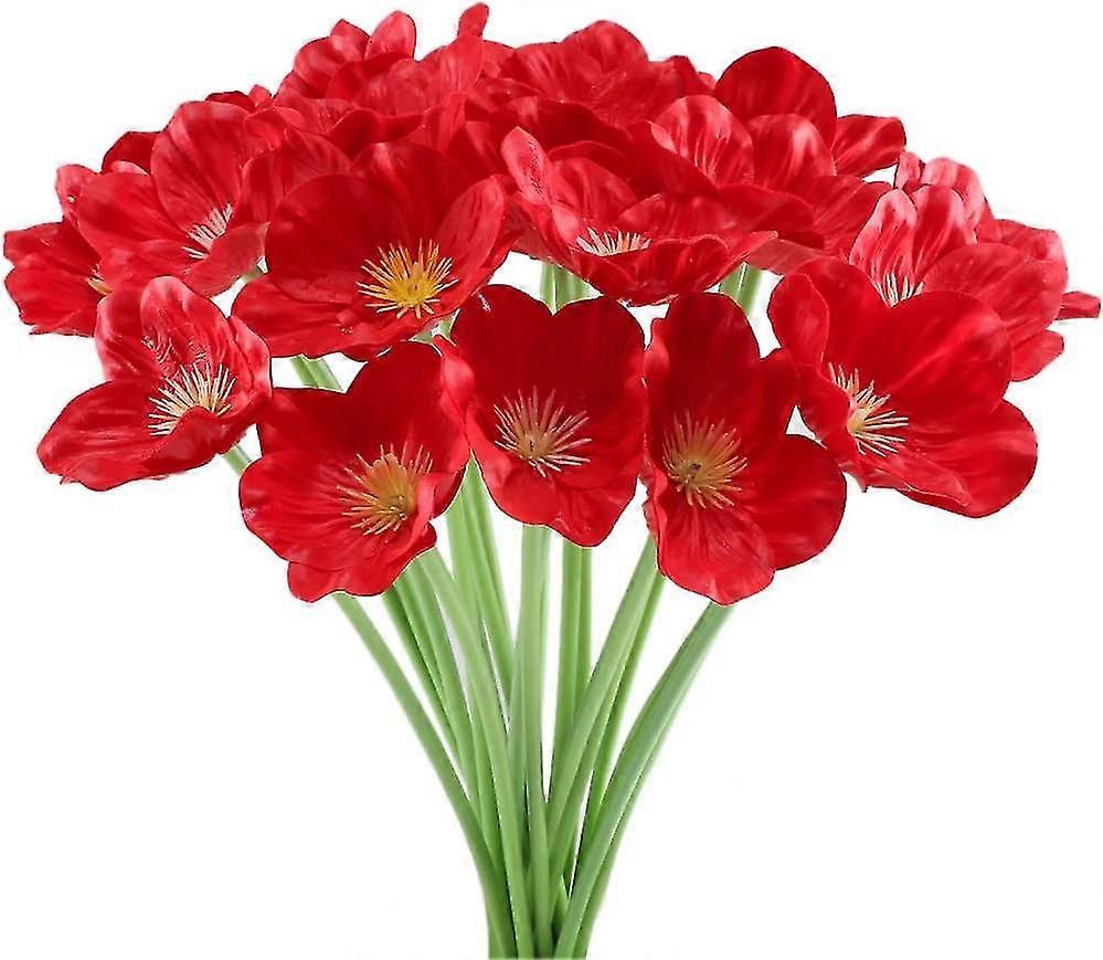 20pcs Artificial Poppies Realistic Touch