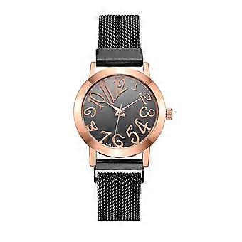 Juxiaoshou Women Fashion Watch Clock Stainless Steel Casual Dress Wrist Crystal