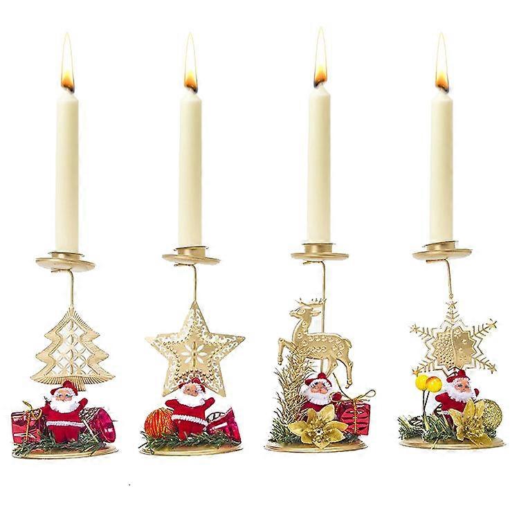 Xmas Candle Holder Christmas Tree Candlestick