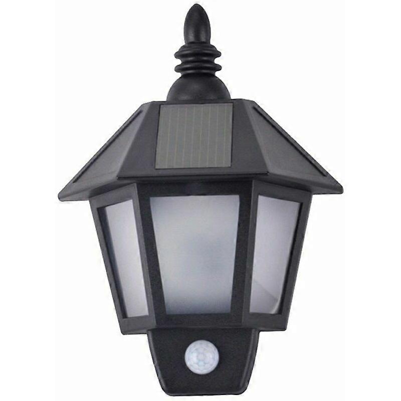 Solar wall light with motion detector