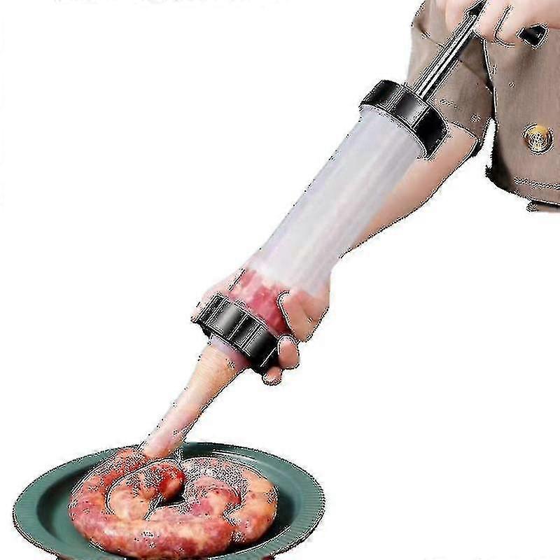 Manual Homemade Sausage Tools Stuffer Meat Filling Tool Practical Sausage Syringe Funnel Nozzle For Sausage Making Enema Tube