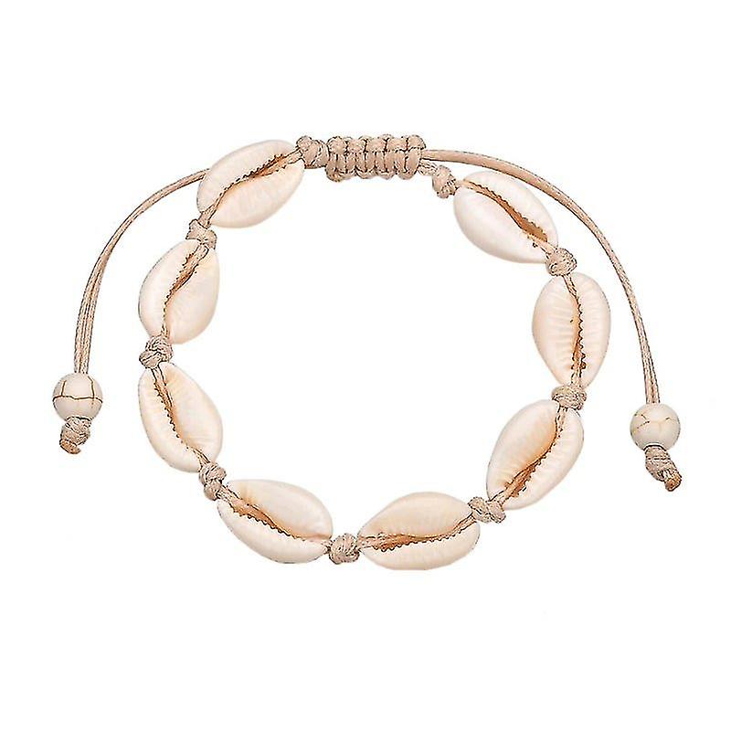 Adjustable Bracelet With White Shells - White White
