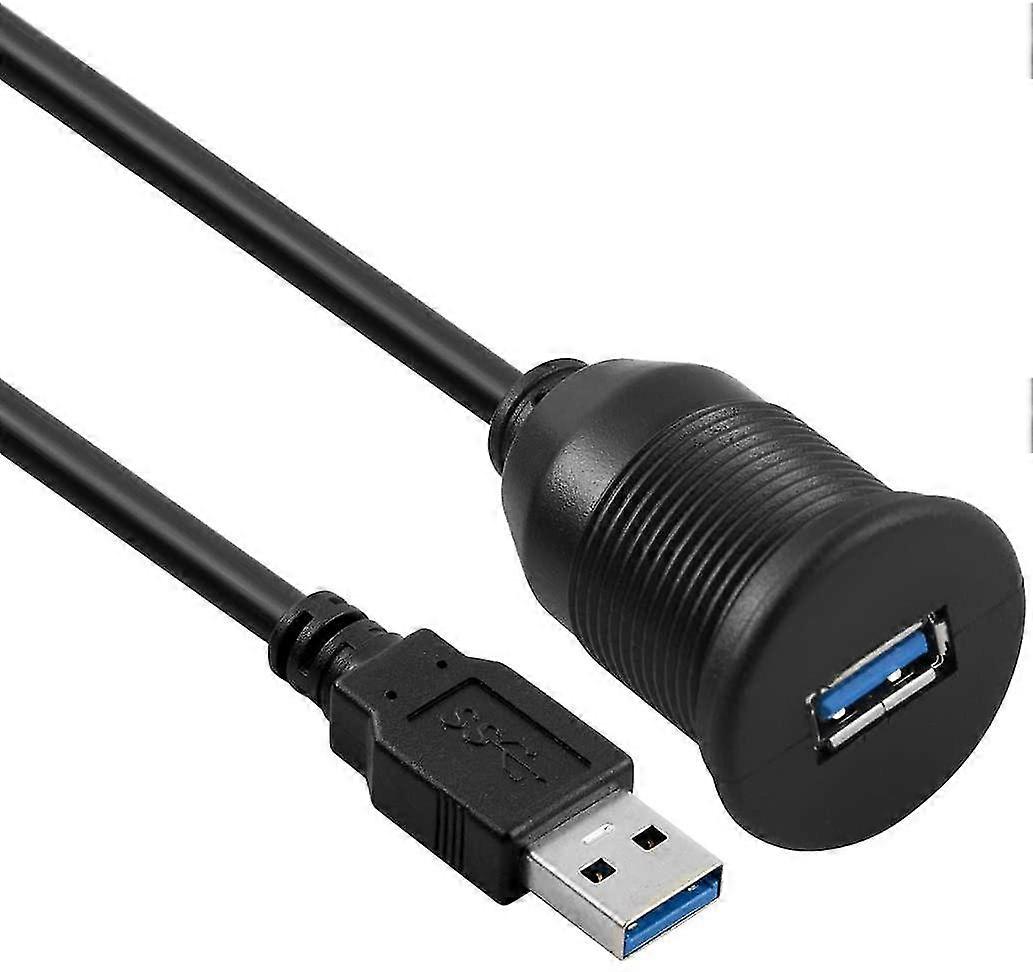 Usb Panel Flush Mount Cable - 1meter 3.3ft Usb 3.0 Extension Dash Flush Mount Cable