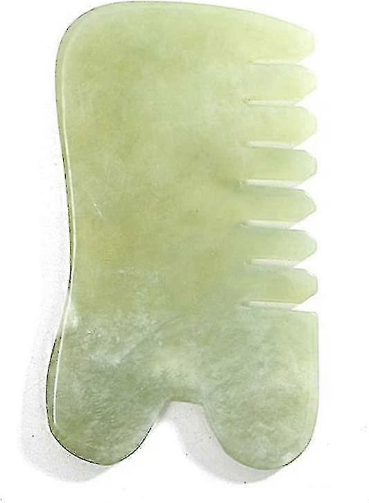 Jade Comb | Natural Jade Stone - Gua Sha Tool Head And Meridians Massage Tools For Head Body Caring Relaxation