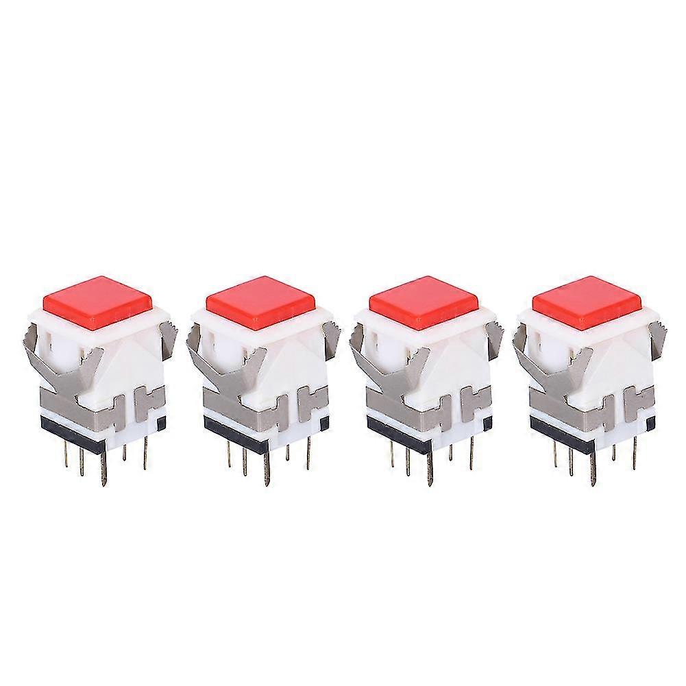 50pcs 6 Pins SelfLocking Push Button Switch Precision Stable Switch Button Red5V