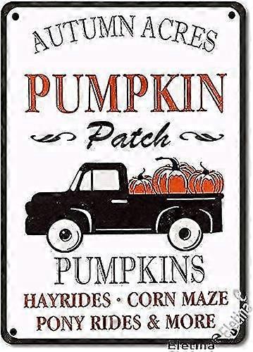 Nova Placa de Lata Retro, Placa de Abóbora, Decoração de Abóbora, Decoração de Abóbora, Placa de Metal 8x12 Polegadas 