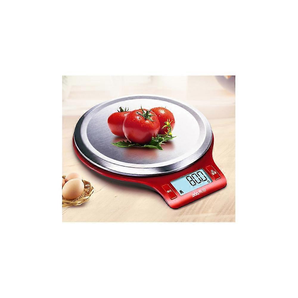 Electronic Kitchen Scale Kitchen Scale Bench Scale for Baking Cakes at Home 0.1G/5Kg Red