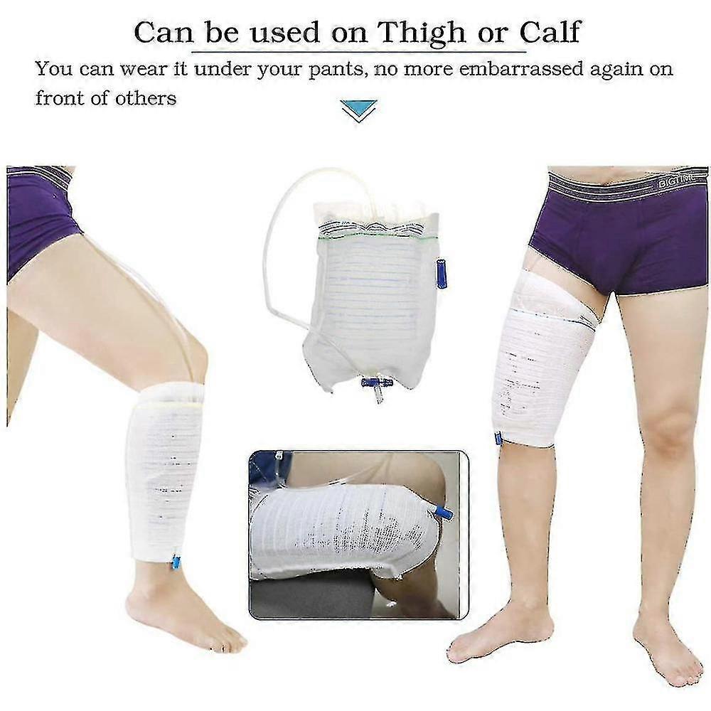 thumbnail image 2 of 4 Pcs Catheter Holder Urine Drainage Bag Leg Band Band Straps Anti Slip Urinary Catheter Bag Leg Holder Elastic Foley Catheter Stabilization Device M 2 of 14