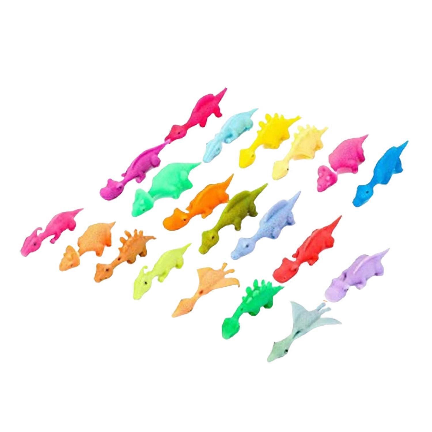 10/20/30Pcs Sling Shot Dinosaur Finger Toy Sticky Turkey Dino Shooter Game Stress Relief Stretch