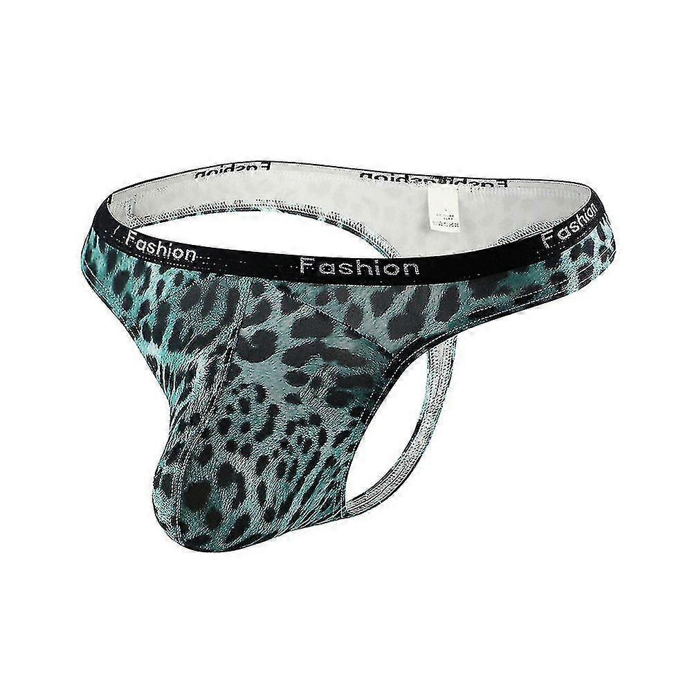 Män Sexiga Leopard Briefs T-back G-string String Underkläder Kalsonger