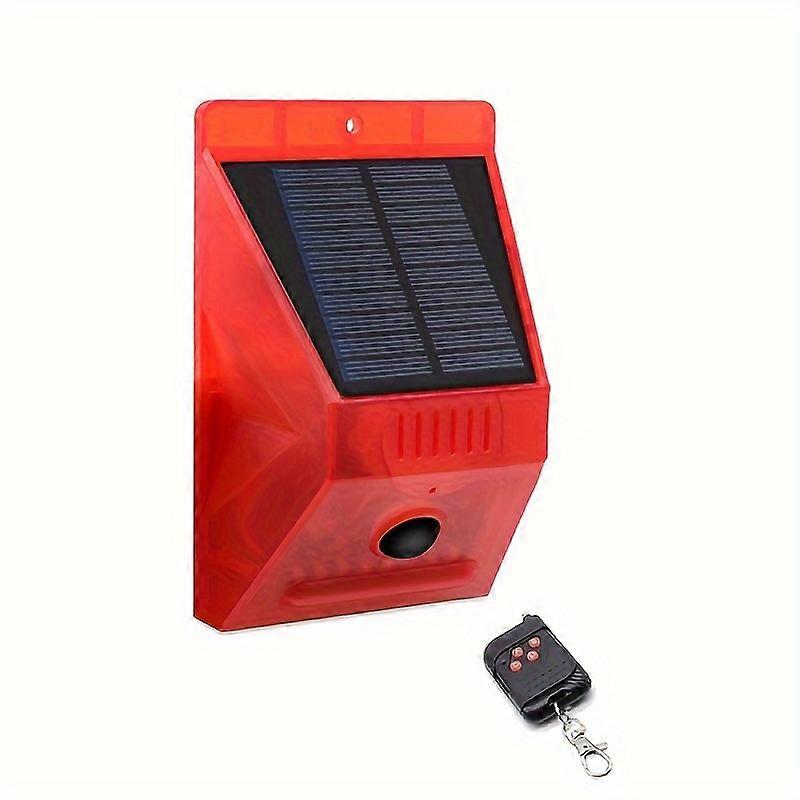 1pc/2pcs Solar Motion Sensor Alarm Strobe Light with Remote Control - Outdoor Waterproof Anti-theft Warning Light for Farm, Pasture, Field, Orchard, C