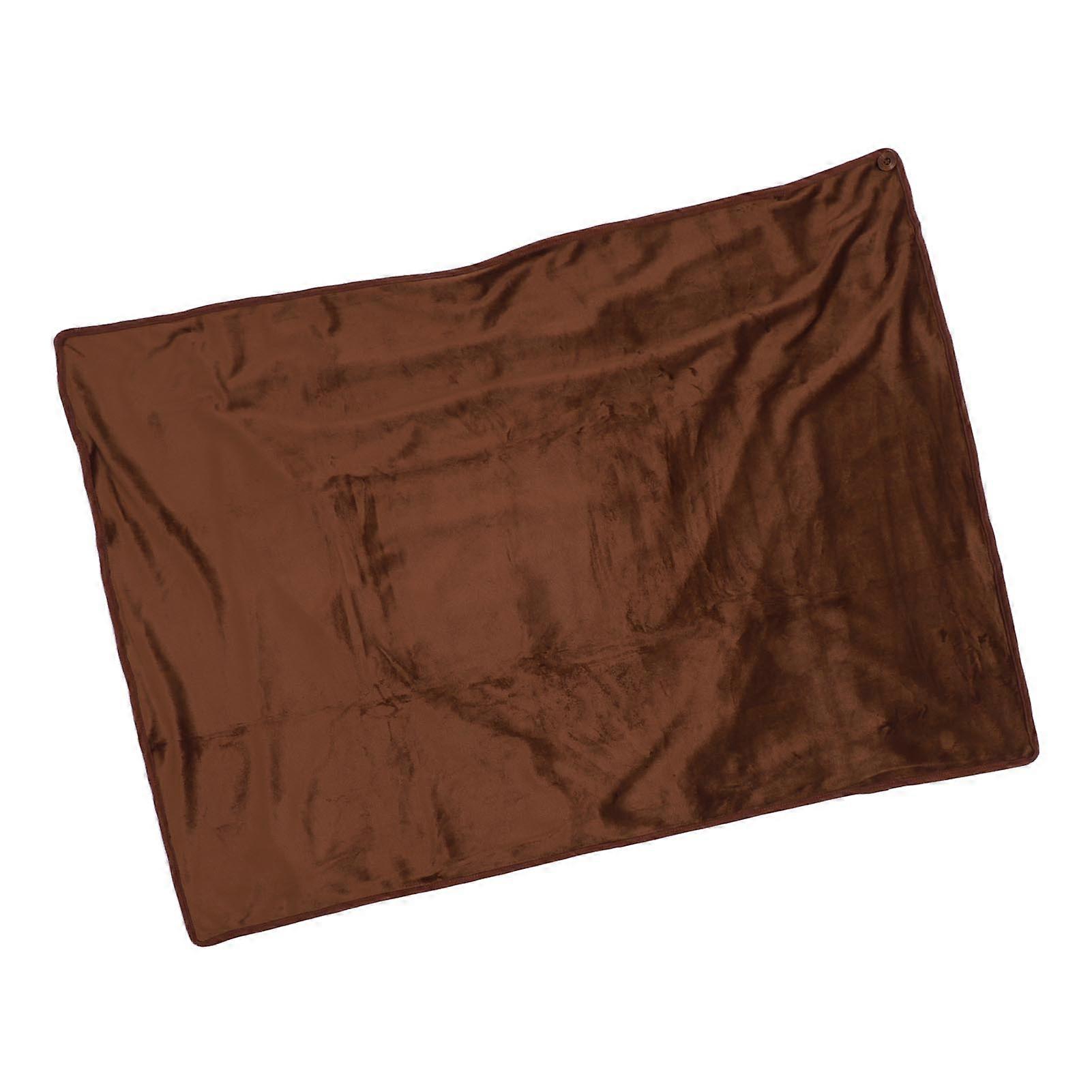 USB Electric Heated Blanket Coffee Color Multifunctional Adjustable Temperature Control