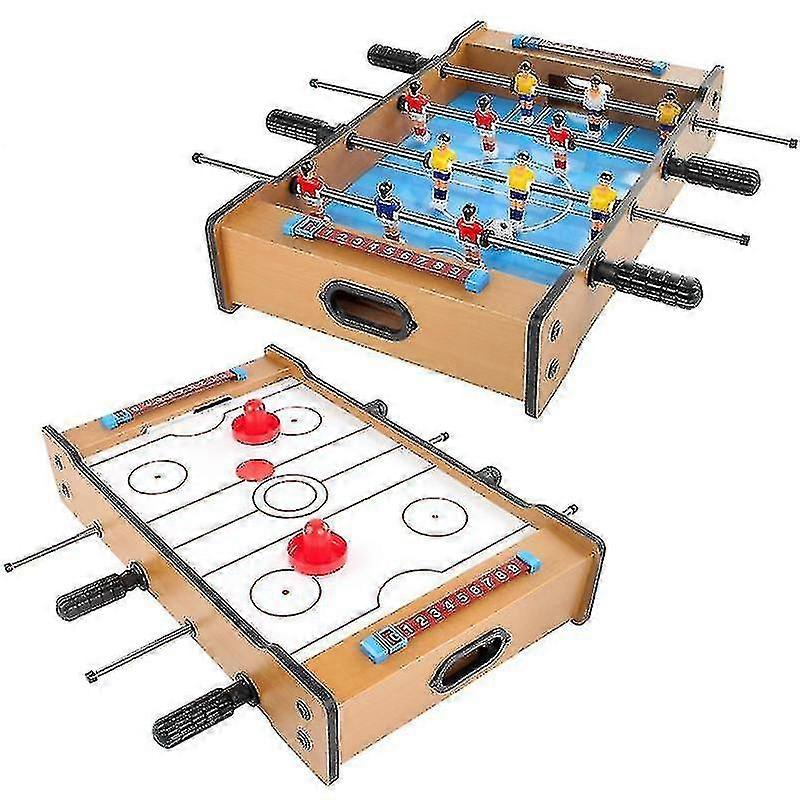 Football Table Game Air Hockey Table For Kids 2-in-1 Mini Multi Game Table Combination Set For Home Lounge Rec Room Game Rooms