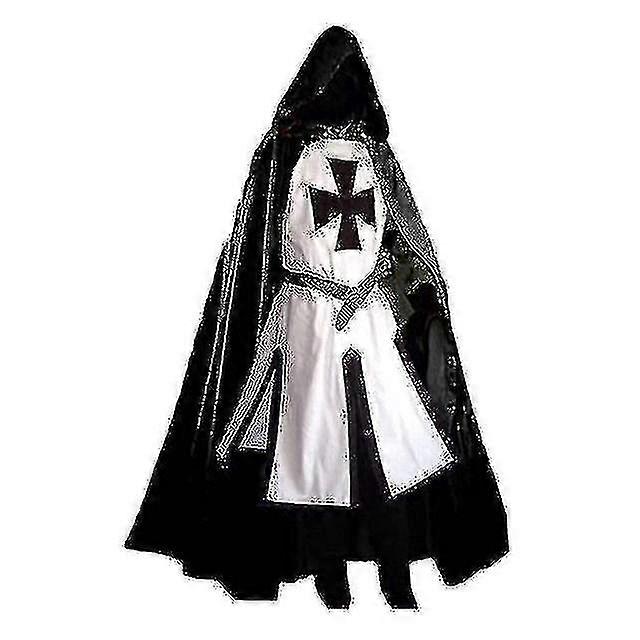 Miesten keskiaikainen ristiretkeläinen temppeliritarit Costume_mi.M
