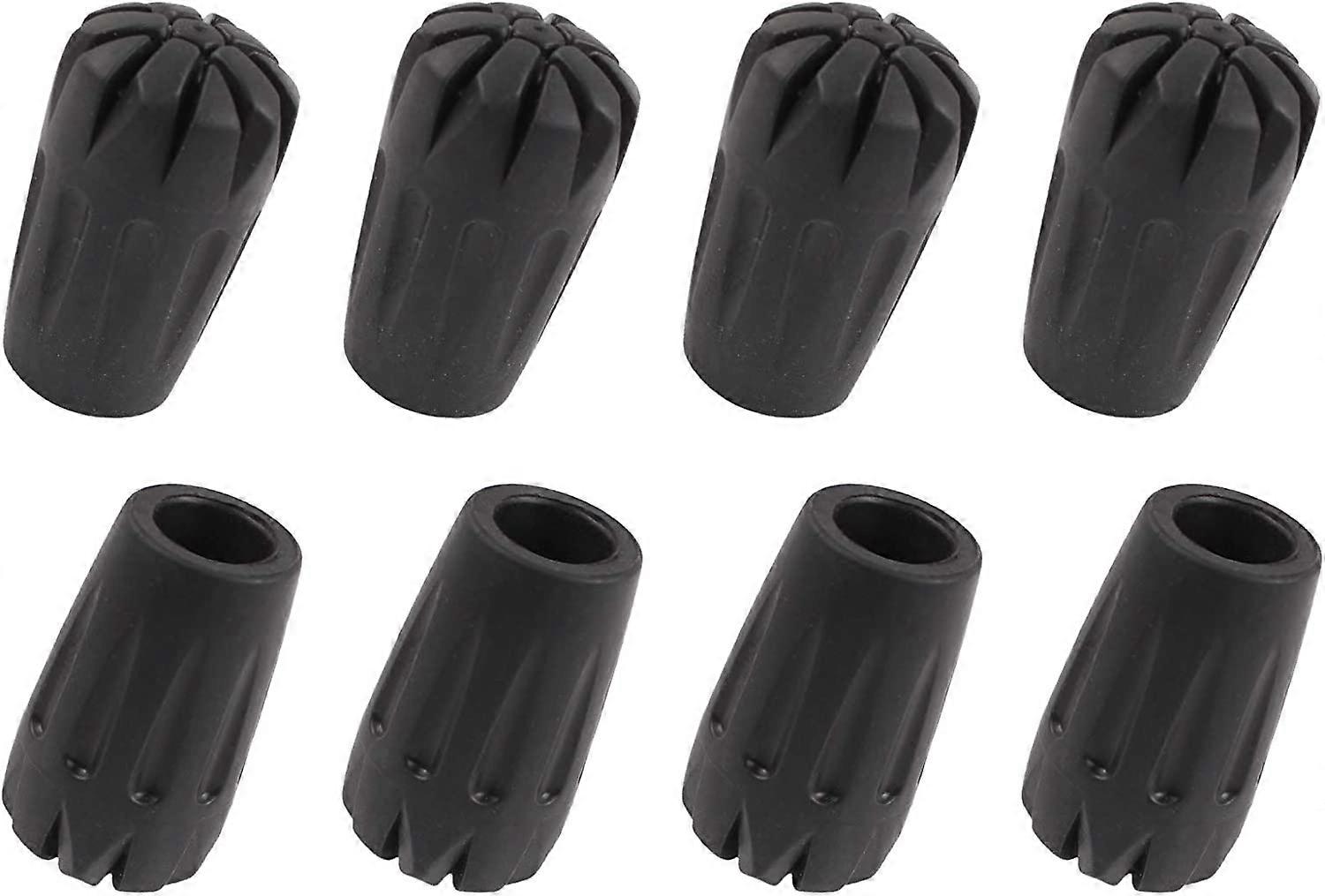 Walking pole tip protector cap, rubber hiking pole tip protector